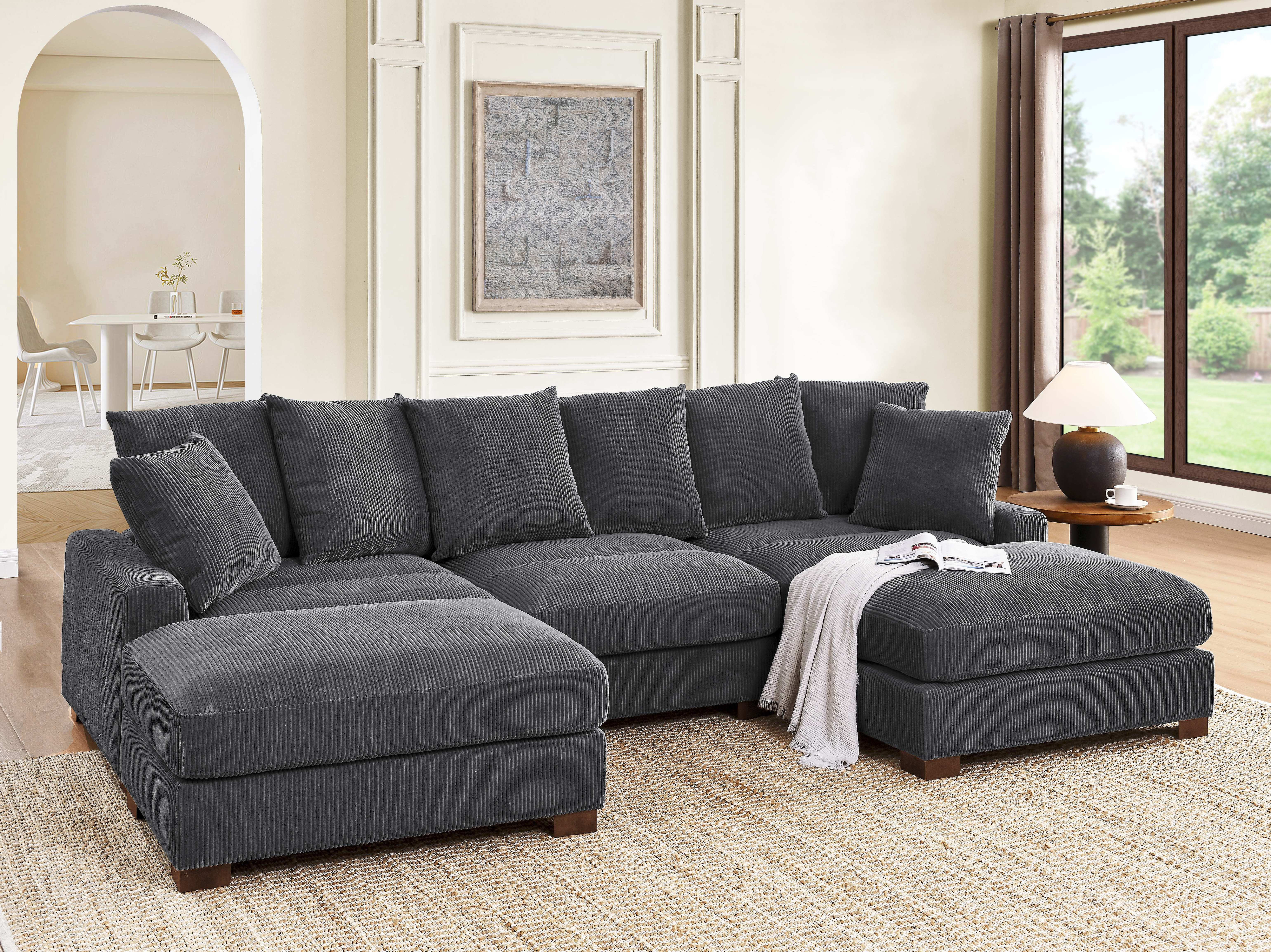 Wade Logan® Ashira Wide Reversible Modular Corner Sectional with